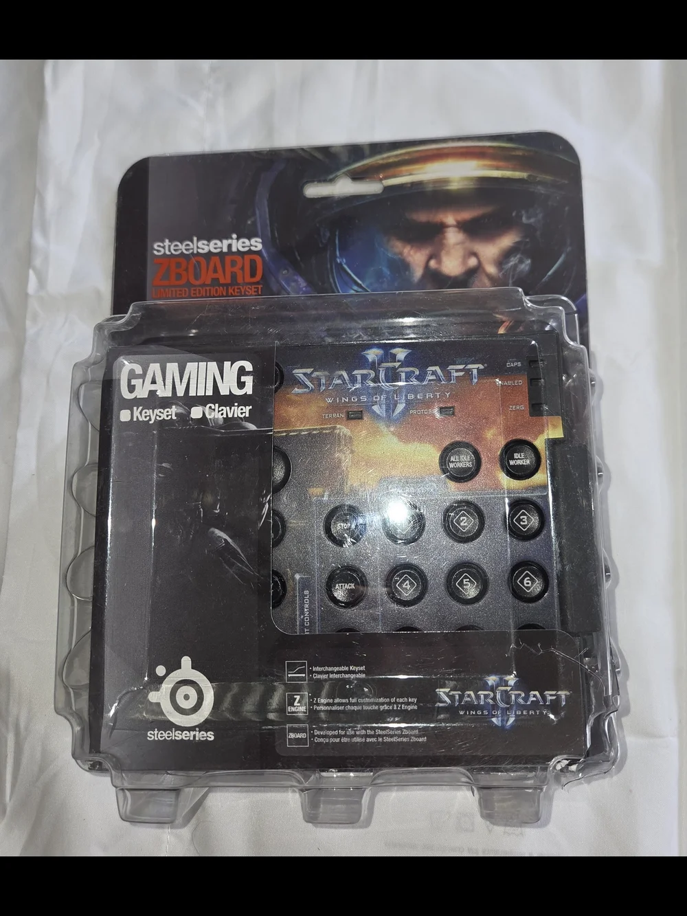 New SteelSeries ZBoard StarCraft II Limited Edition Gaming Keyset - Black/Orange